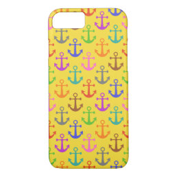 Colorful Anchor Pattern Retro Nautical iPhone 8/7 Case