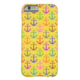 Colorful Anchor Pattern Retro Nautical Barely There iPhone 6 Case