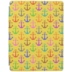 Colorful Anchor Pattern Retro Nautical iPad Smart Cover