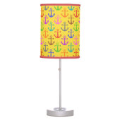 Colorful Anchor Pattern Retro Nautical Table Lamp (Front)