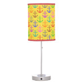 Colorful Anchor Pattern Retro Nautical Table Lamp (Back)