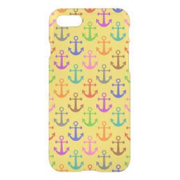 Colorful Anchor Pattern Retro Nautical iPhone SE/8/7 Case