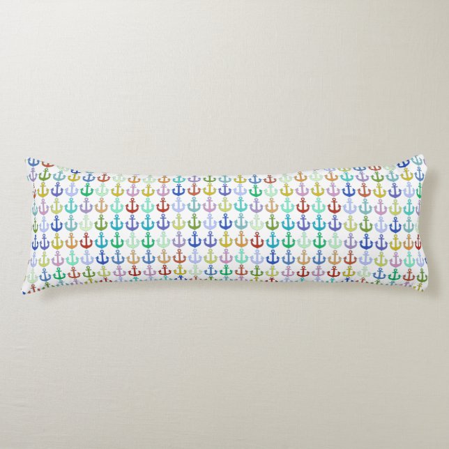 colorful anchors body pillow (Front)