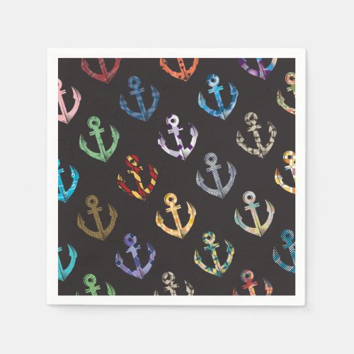 Colorful Anchors Paper Napkins