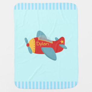 Colorful and Adorable Cartoon Aeroplane Stroller Blanket