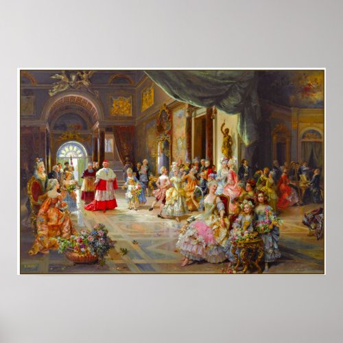 Colorful and Beautiful 18th Century Scene Poster