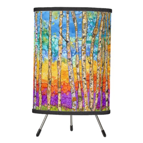 Colorful and Beautiful Aspen Trees Tripod Lamp