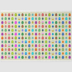 Colorful and beautiful Easter egg pattern Tissue Paper