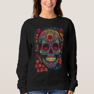 Colorful and Beautiful Sugar Skull Sweatshirt