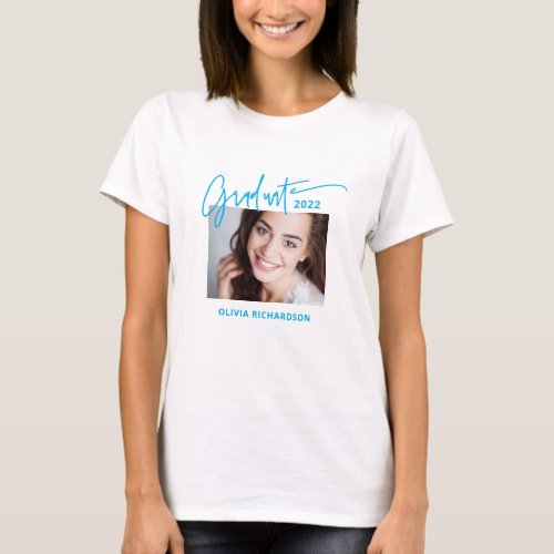 Colorful and Bold  Photo Class of 2022 Graduate T_Shirt