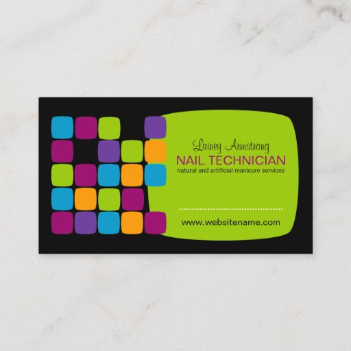 Customizable Colorful and Bold Squares Business Cards