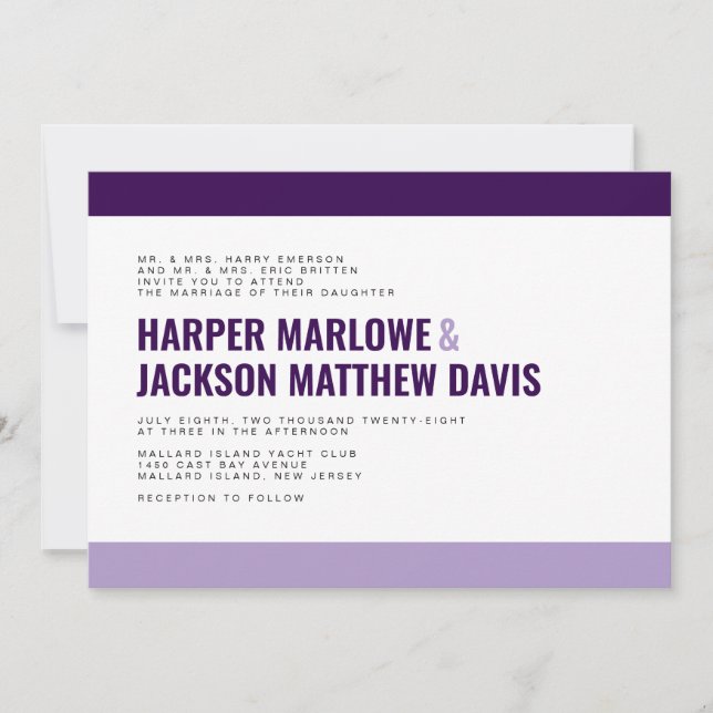Colorful and Bold Wedding Invitation (Front)