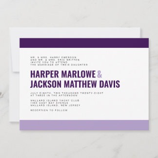 Colorful and Bold Wedding Invitation