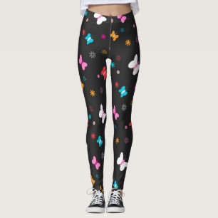 Colorful And Bright Butterfly Pattern Leggings