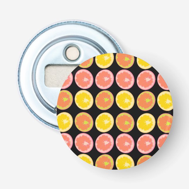 Colorful and Bright GrapeFruit Slices  Bottle Opener (Front)