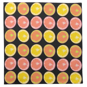 Colorful and Bright GrapeFruit Slices  Cloth Napkin