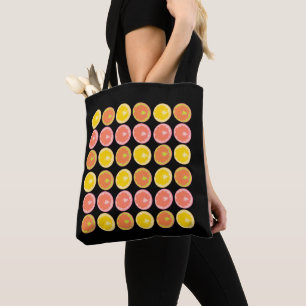 Colorful and Bright GrapeFruit Slices Tote Bag