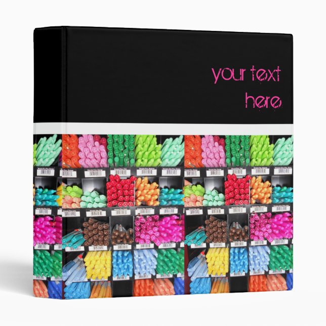 Colorful and Bright Marker Display Binder (Front/Spine)