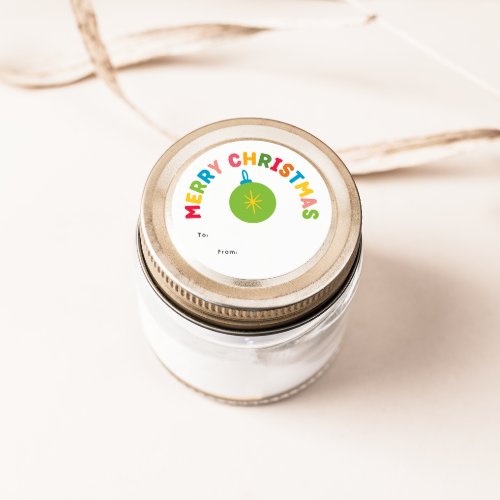 Colorful and Bright Merry Christmas Gift Classic Round Sticker