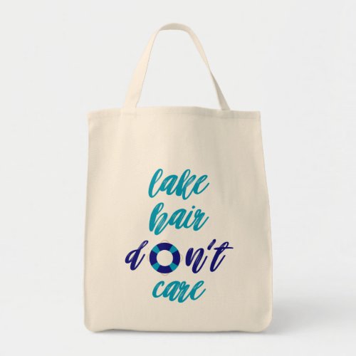 Colorful and Casual Lake Hair Dont Care Tote Bag