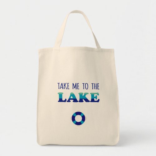 Colorful and Casual Take Me to the Lake Tote Bag