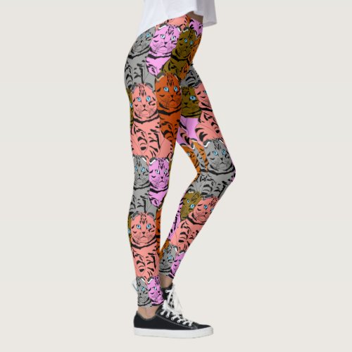 Colorful and Colorful Cat Assortment Leggings