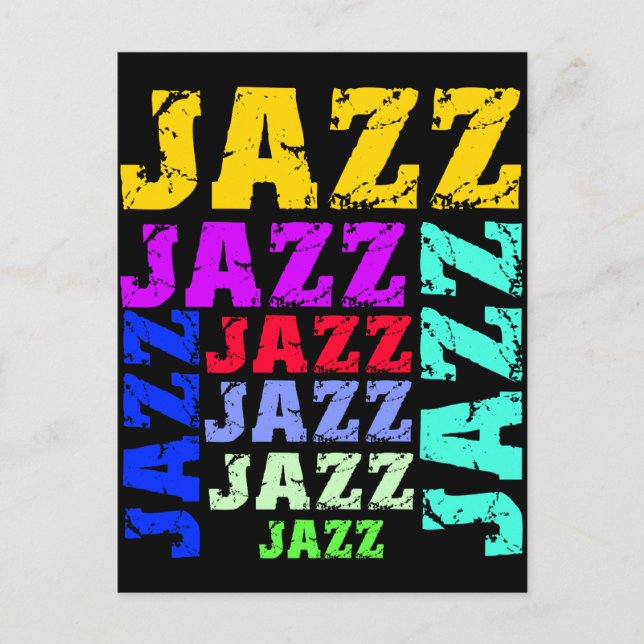 Colorful and cool jazz postcard (Front)