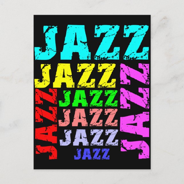 Colorful and cool jazz postcard (Front)