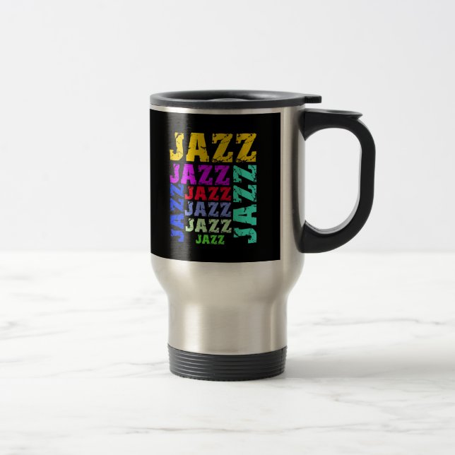 Colorful and cool jazz travel mug (Right)
