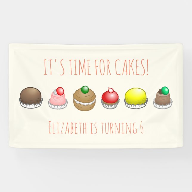 Colorful and delicious cakes banner (Horizontal)