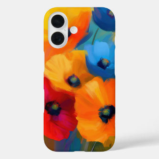 Colorful and Dramatic Flower Blossoms iPhone 16 Case