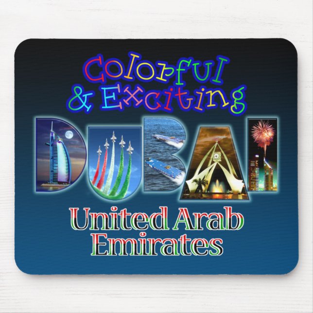 Colorful and Exciting Dubai Mouse Pad (Front)