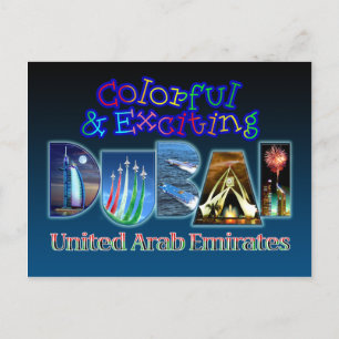 Colorful and Exciting Dubai Postcard