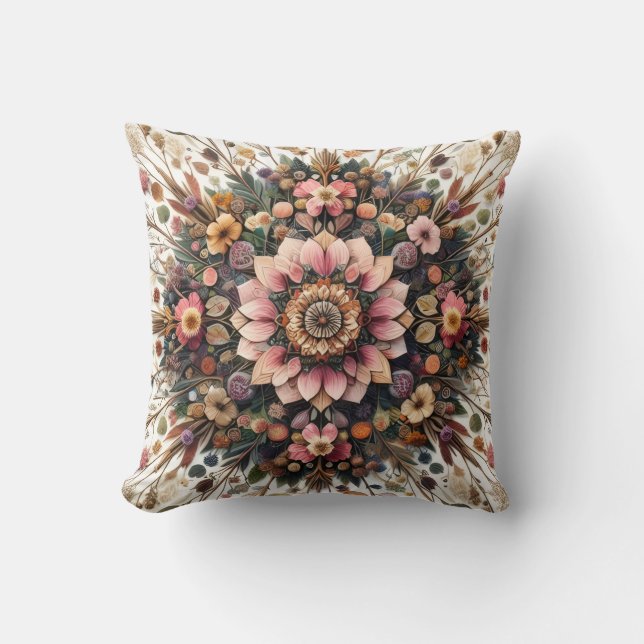 Colorful and Floral Throw Pillows (Front)