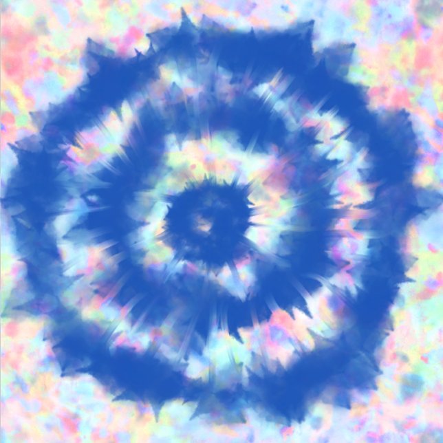 Colorful and floral wrapping paper (Captivating Tie Dye Blue)