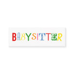 Colorful and fun babysitter / nanny business card Colorful and fun babysitter / nanny business card