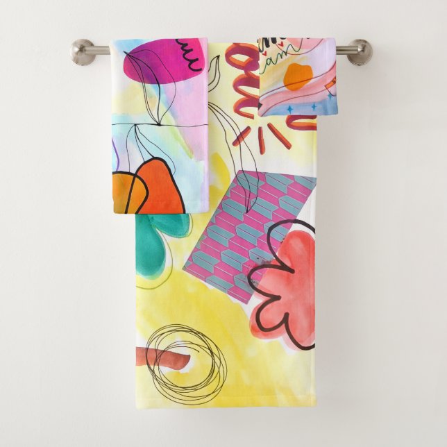 Colorful and fun bath towels! towel set (Insitu)