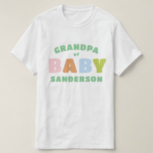 Colorful and Fun Custom Name Grandpa T-Shirt