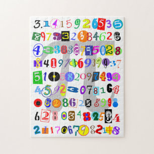 Colorful and Fun Depiction of Pi Jigsaw Puzzle