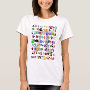 Colorful and Fun Depiction of Pi T-Shirt