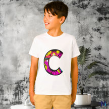 Colorful and Fun Monogram C Tribal and Doodle