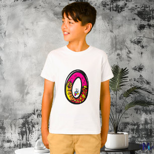 Colorful and Fun Monogram O Tribal and Doodle T-Shirt