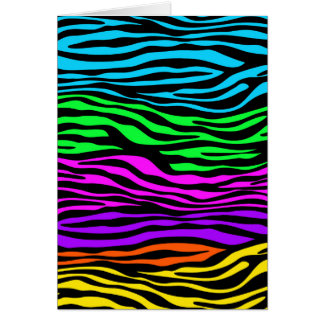 Colorful and Fun Zebra Print Cards