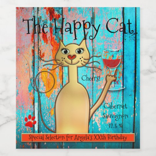 CATS KITTEN VINYL STICKERS FOR WINE GLASS X 6