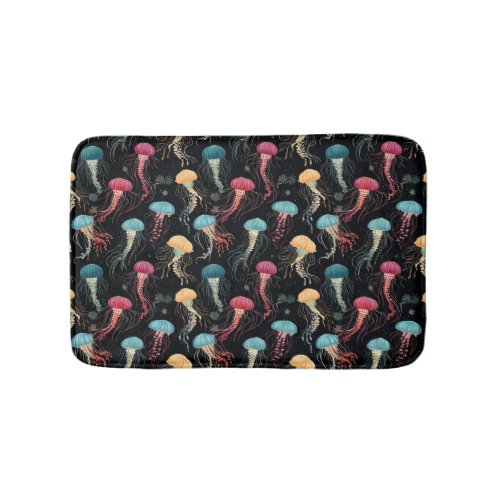 Colorful and Graceful Jellyfish  Bath Mat