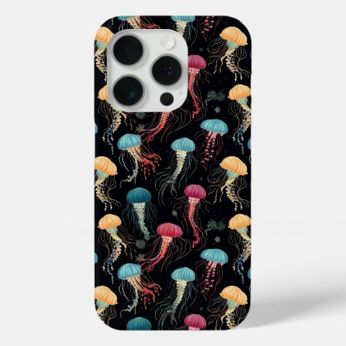 Colorful and Graceful Jellyfish  iPhone 15 Pro Case