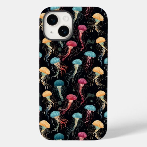 Colorful and Graceful Jellyfish  Case_Mate iPhone 14 Case