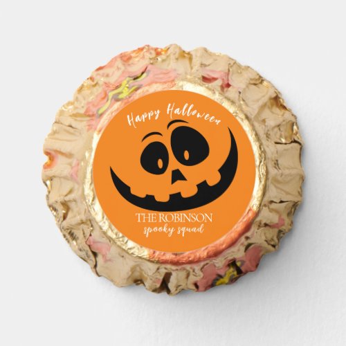 Colorful and Happy Pumpkin face Halloween Reeses Peanut Butter Cups