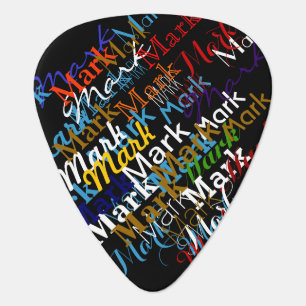 colorful and personalizable guitar pick
