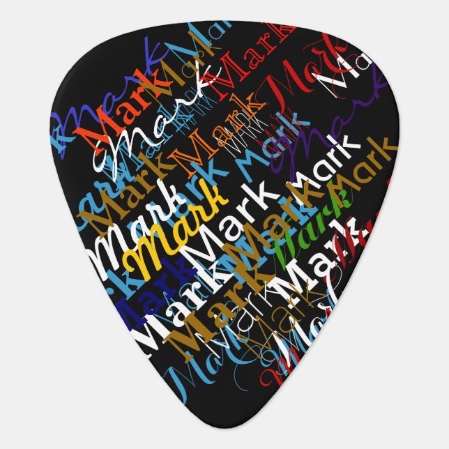colorful and personalizable guitar pick (Front)
